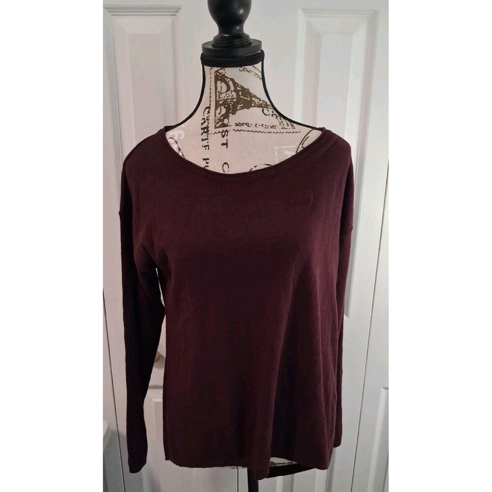 NEW Womens Soho Jeans Tunic Sweater Burgundy Knit Cozy Cottagecore Dark Academic